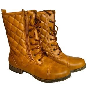Kiss & Tell quilted combat boots